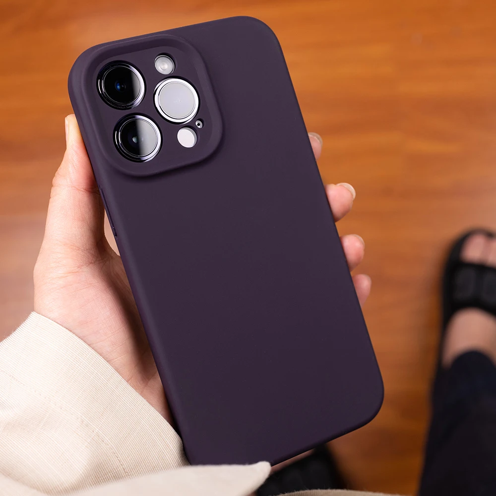 Premium Liquid Soft Silicone Square Phone Case - Vibrant Fashion Cover