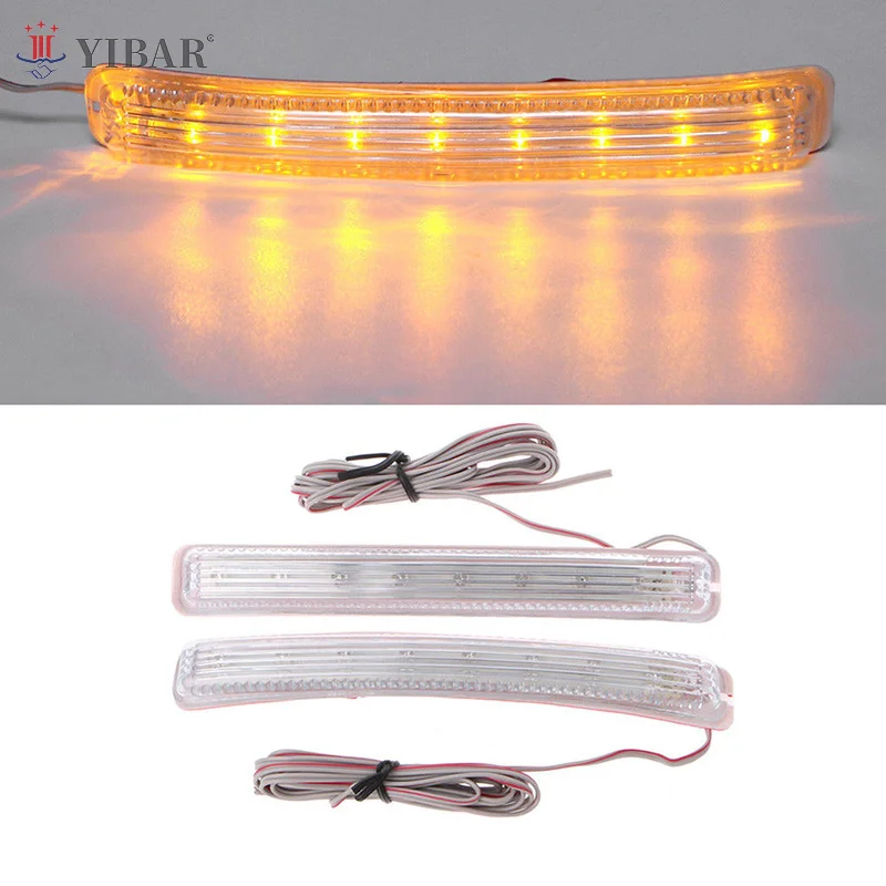 Универсальная мягкая желтая лампа 9 SMD12V для зеркала заднего вида, 2 шт.