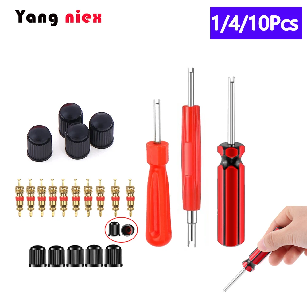 1410PcsCarBicycleTireValveStemCoreRemoverToolScrewdriver