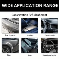 Durable Gloss Enhancer Kit for Car Plastics - Suitable for Leather, Plastic, and Rubber Surfaces. Enhances Texture and Protects 2