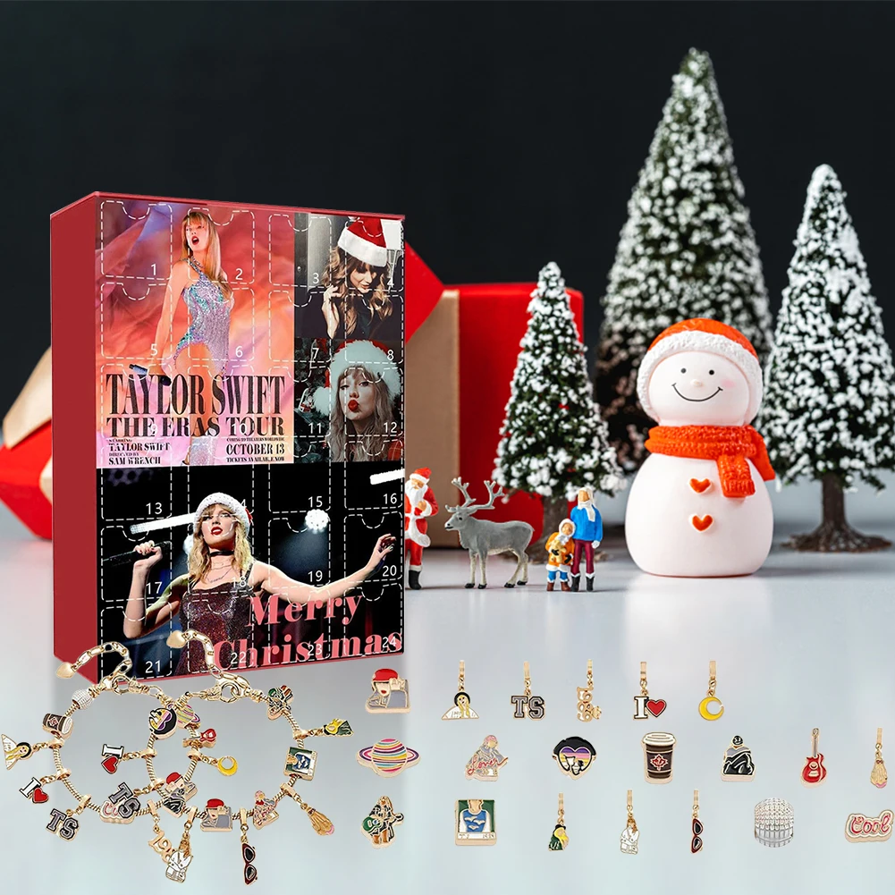 Christmas Decorative Taylor Bracelets Advent Calendar for Kids Teens Women