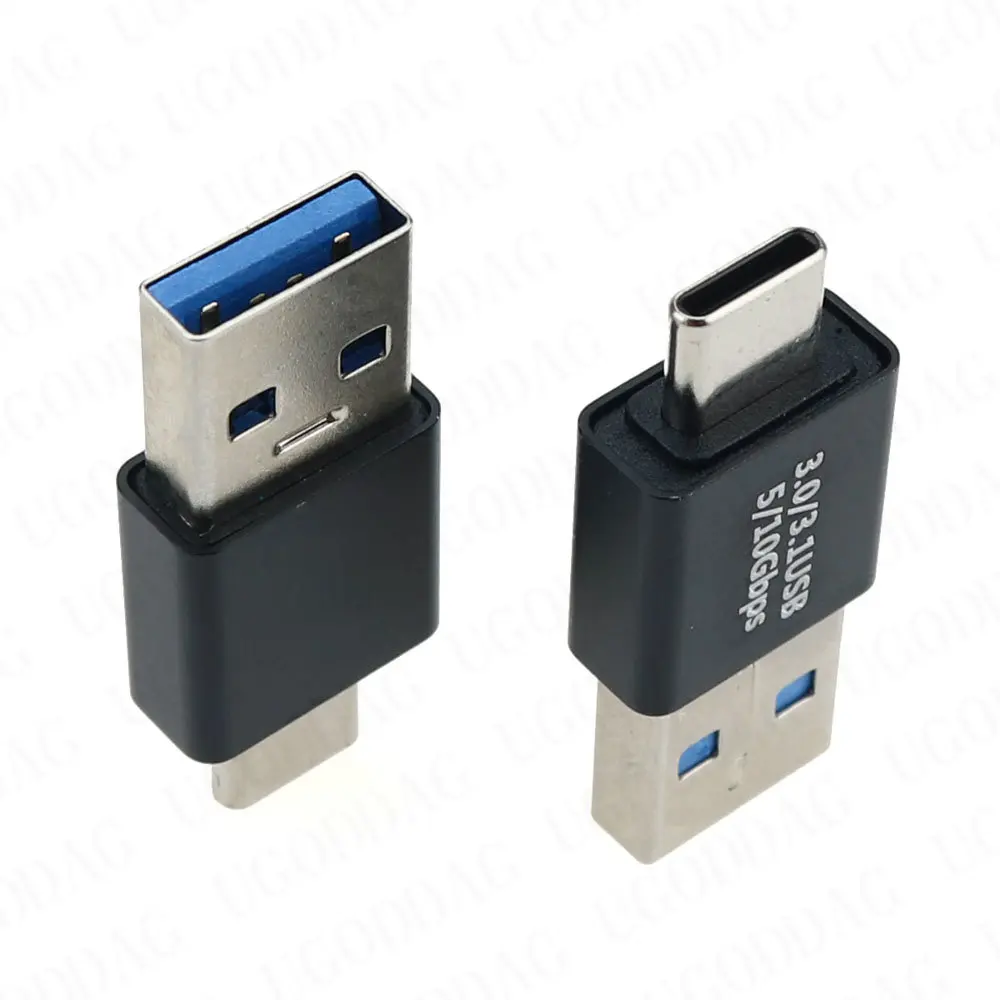 1/2PCS Tipo-C USB C Macho para USB3.0 Macho Cabo Adaptador de Carregamento Sincronização de Dados USB 3.1 Tipo C Conversor