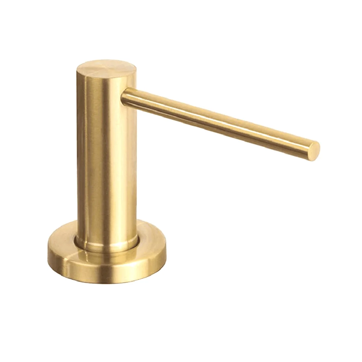 

Kitchen Sink Soap Dispenser Countertop Pump Hand Lotion Built in Bottle Stainless Steel Screw Soap Dispenser Gold