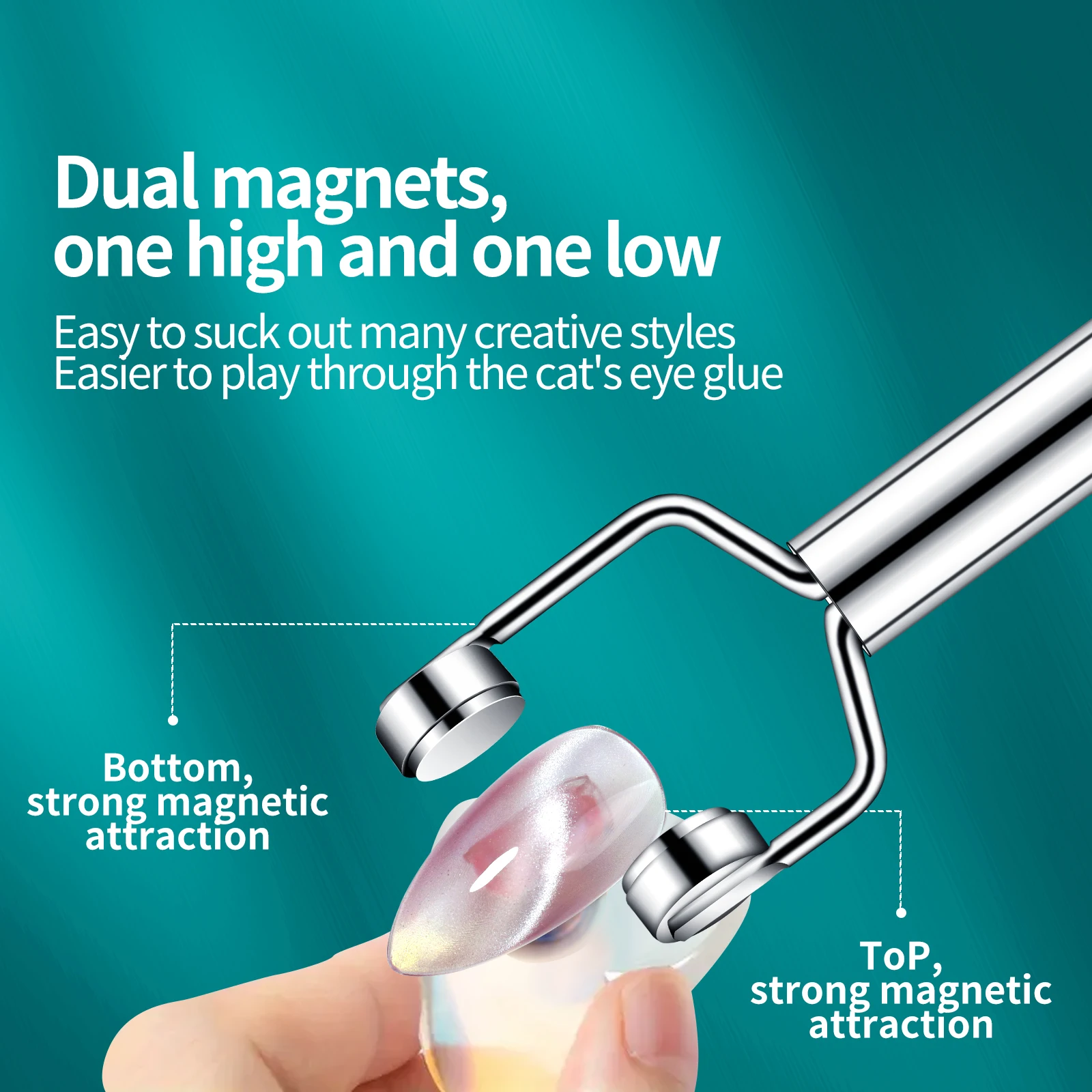 Y-Shaped 3 In 1 Strong Magnetic Cat Eye Nail Art Tools UV Gel Polish Nail Art Tool Effect Manicure Magnet Stick Magnet