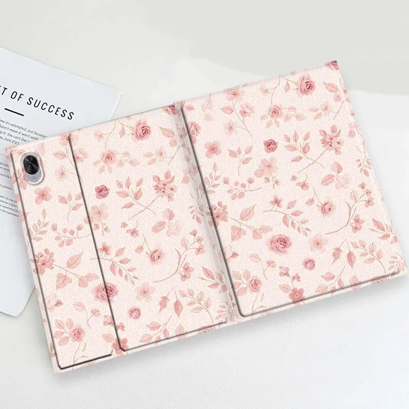 Cartoon Pink Flower Pattern Tablet Case