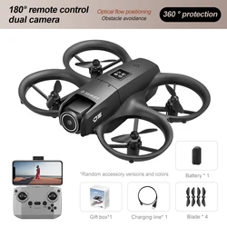 Mini Drone with 8K HD Dual Camera, Electric Adjustable GPS, and Obstacle Avoidance Technology (Black Dual 8K - 1B)