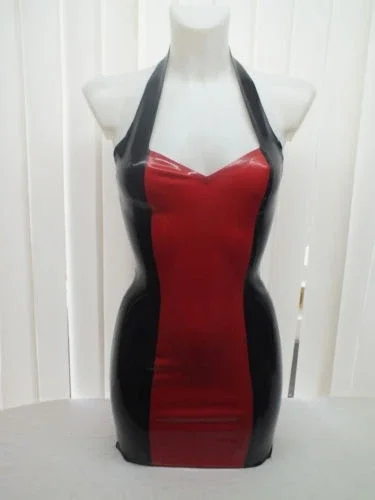 

costume party New Latex Dress Set 100% Rubber Students Sleeveless Size XS-XXL cosplay