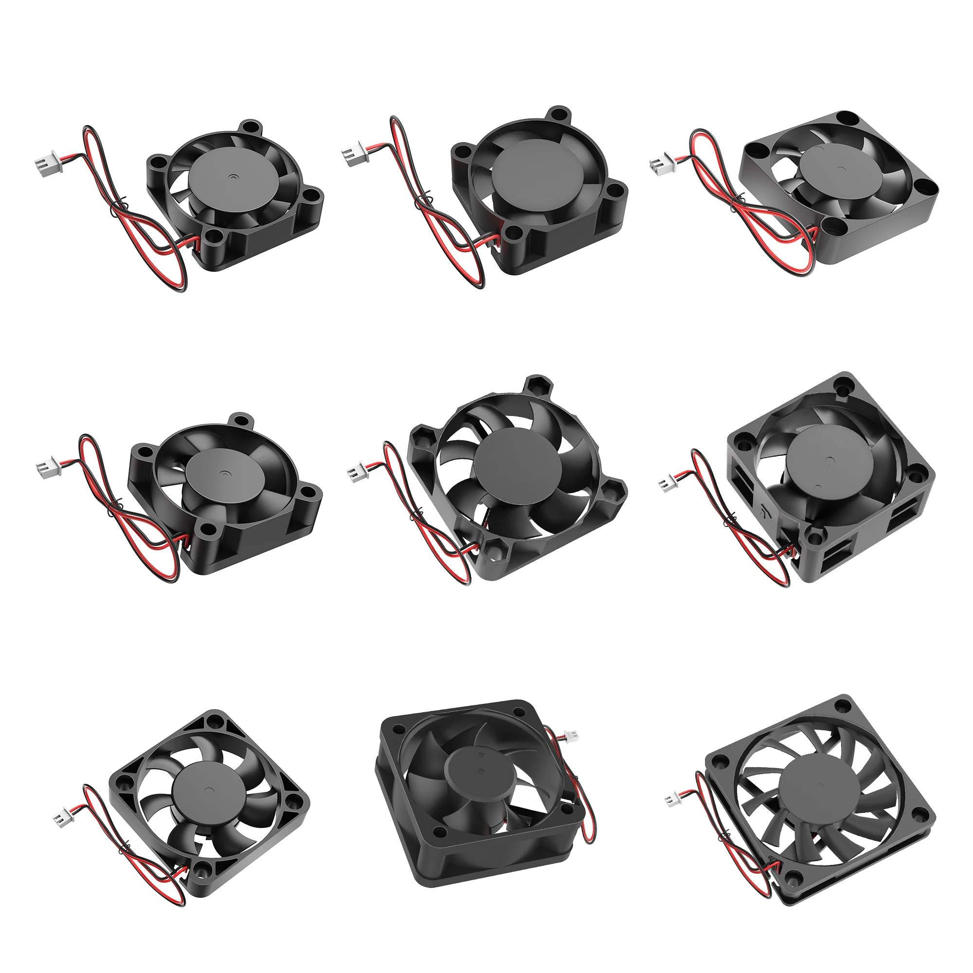 High-Performance DC Cooling Fan with Brushless Motor for 3D Printing (2-Pin Connection)