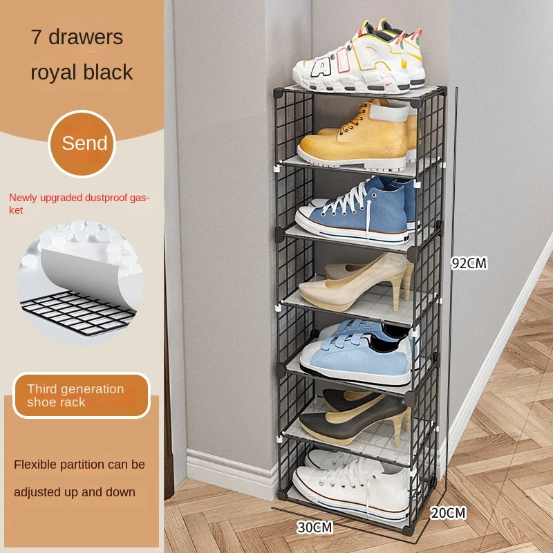 Comprar Zapatero sencillo para dormitorio, puerta pequeña y estrecha para  el hogar, estante esquinero de almacenamiento para zapatos alquilado de  múltiples capas, Zapatero pequeño