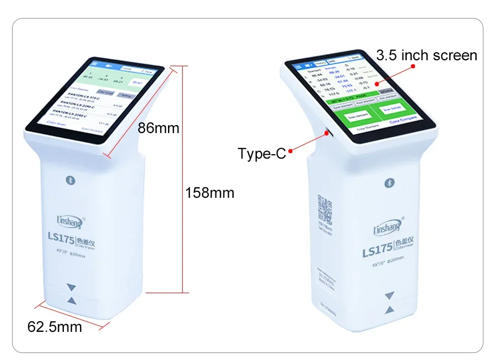 LS173 Colorimeter Fabric Color Meter LS172 Portable Colorimeters Touch Screen AP