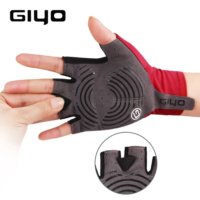 Sport Gloves Giyo Breaking Wind Cycling Half Finger Gloves Anti-slip Bicycle Mittens Racing Road Bike Gloves MTB Biciclet Guantes Ciclismo