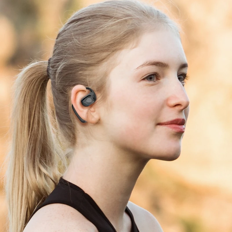 Single-Ear Wireless Headphones Earhook Headset  BT 5.3 Earphone Compatible For IPhone Android  Phones Driving/Business/Office