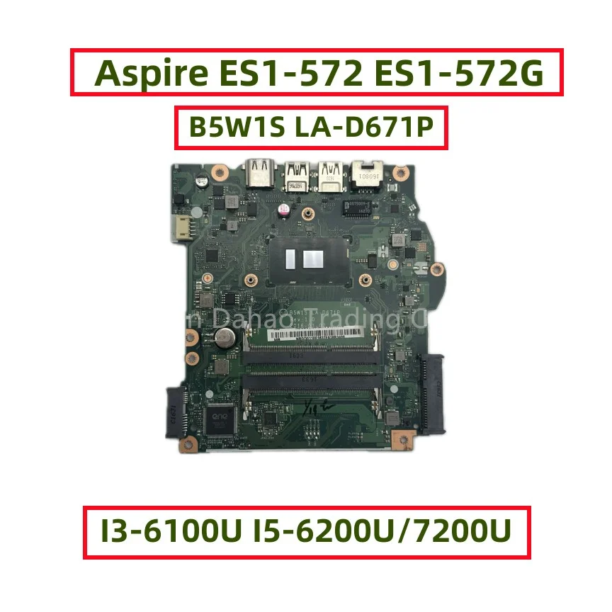Материнская плата для ноутбука Acer Aspire Φ С Core ES1-572 B5W1S ES1-572G NBGD011002 NB.GD011.002