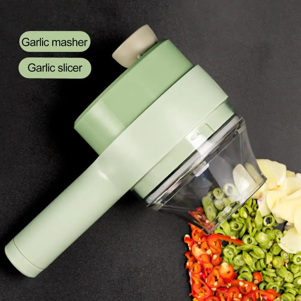 4 in 1 Handheld Electric Vegetable Cutter Set, Vegetable Chopper,Garlic  Slicer, for Garlic Pepper Chili Onion Celery Ginger Meat - AliExpress