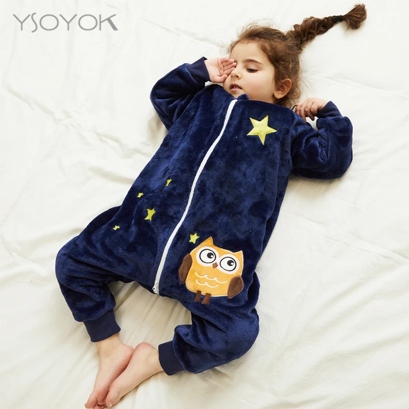 Kids Winter Plush Pajamas Children Cow Bear Sleepwear Keep Warm Kigurumi For Boys Girls Flannel Fleece Sleeping Clothes