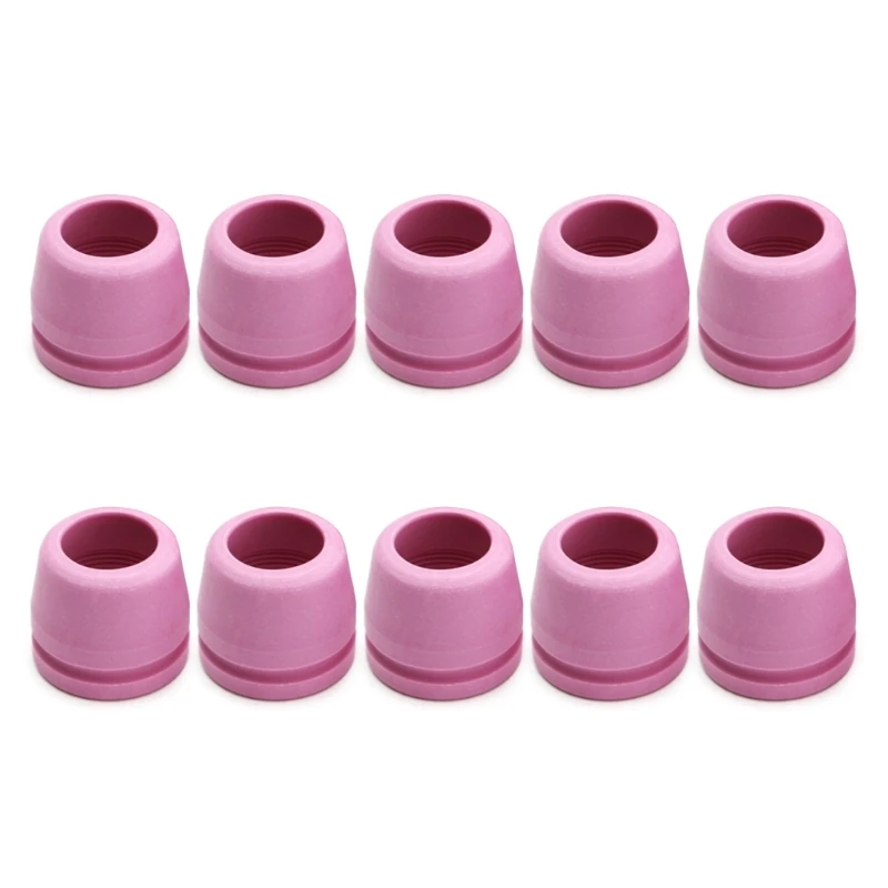 

Y1UD 10Pcs Plasma Cutters Torch Consumables Nozzle Ceramic Shielding Cups 50-60A Replacement for SG55 AG-60 WSD-60 Torch