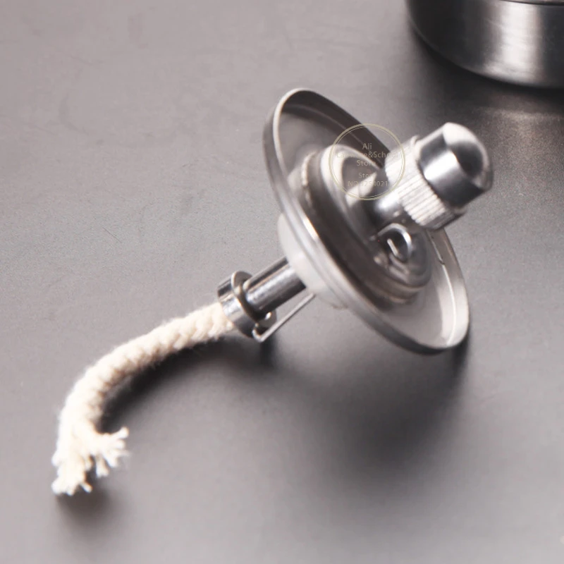 1pcs Stainless Steel Alcohol Lamp Thickened 304 Explosion-proof and Leak-proof Alcohol Lamp Laboratory with Wick