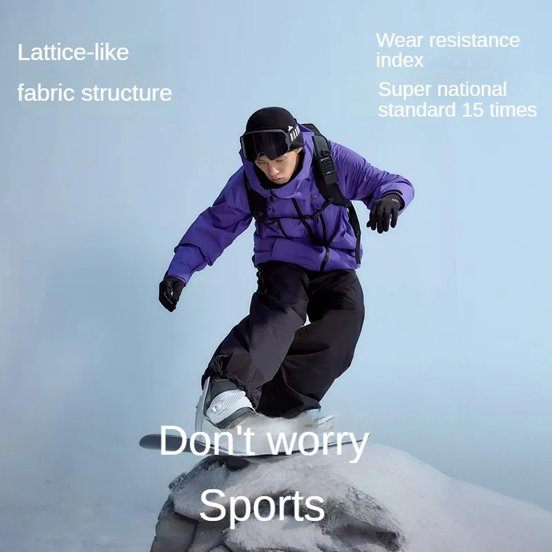 NANEND Snowboard Jacket 3L full-pressure rubber ski suit women's new coat top ski suit waterproof and warm men's snow