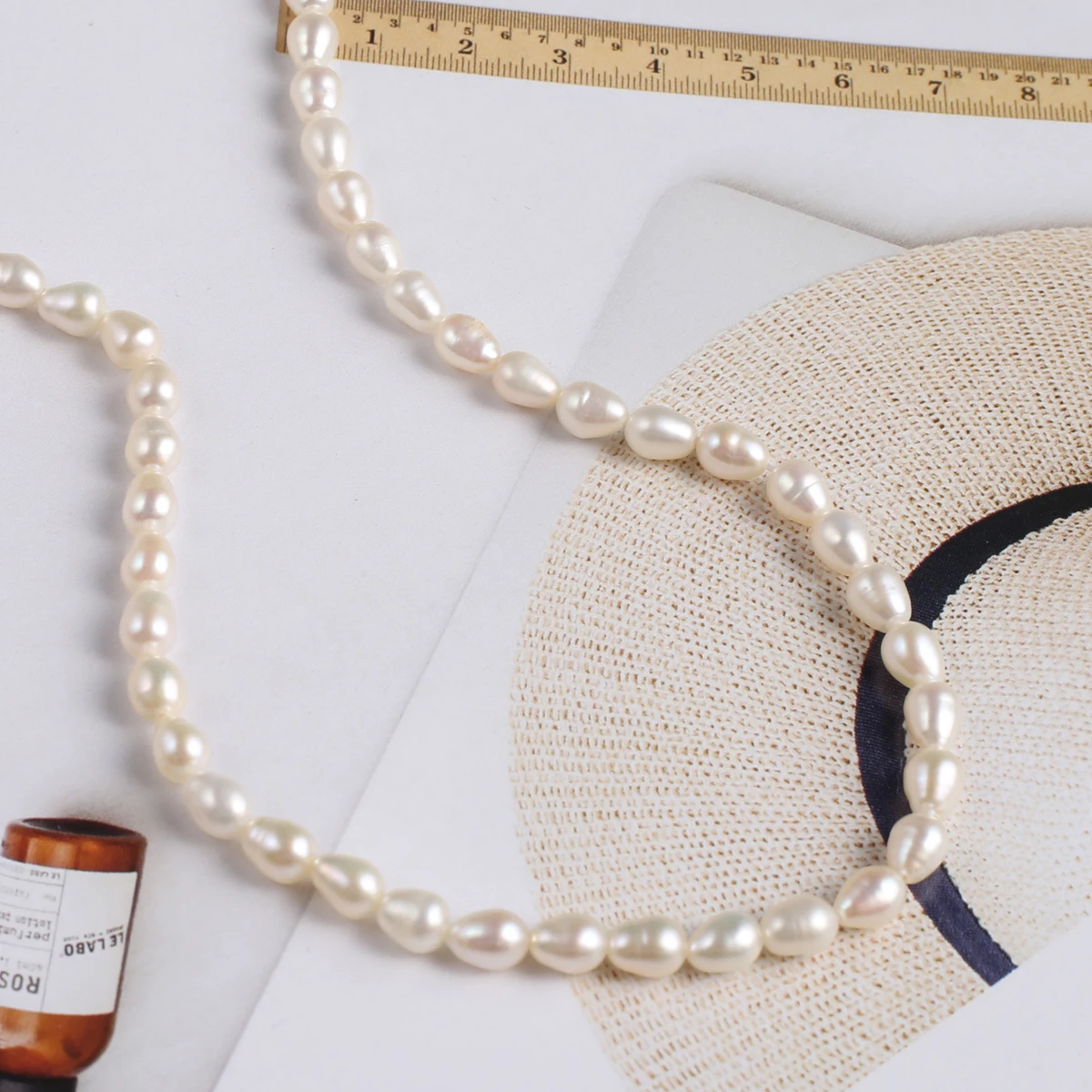 Natural Pearl Rice-Shaped Beads Exquisite Shape Elegant Appearance For DIY Jewelry Making Handmade Bracelet Necklace Length 36cm