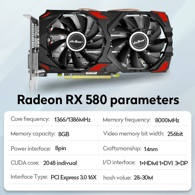 RX 580 2048SP 8GB R$497,37 4X SJ (cupom novos usuários) - Aliexpress