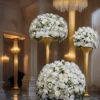 80cm Embroidered Rose Ball Decor 1