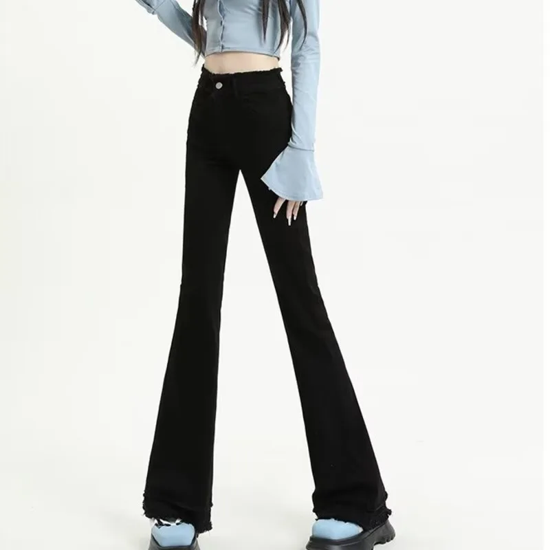 Micro Flared Pants, Spring And Autumn Pants, High Waisted Jeans, Minimalist New Style, Fashionable Harajuku Women's Trend