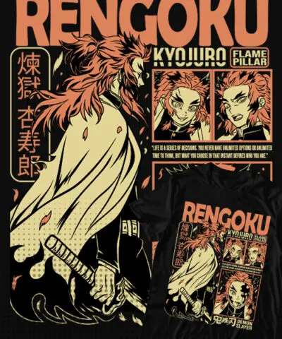 

Camiseta unisex Demon Slayer Kyojuro Rengoku Batallas