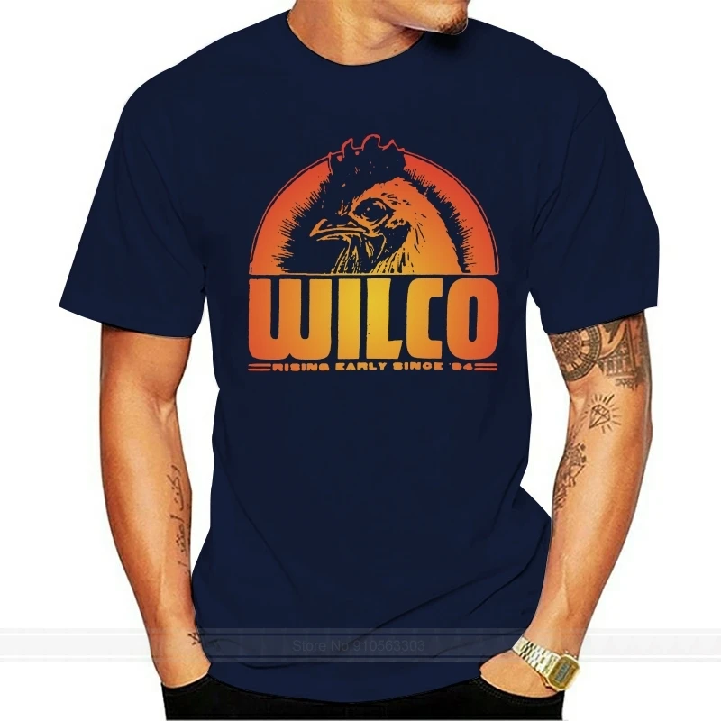 Wilco Maglietta Vintage Da Uomo Con Gallo Nero Maglietta In Cotone Nero Maglietta Moda Estiva Da Uomo Taglia Euro