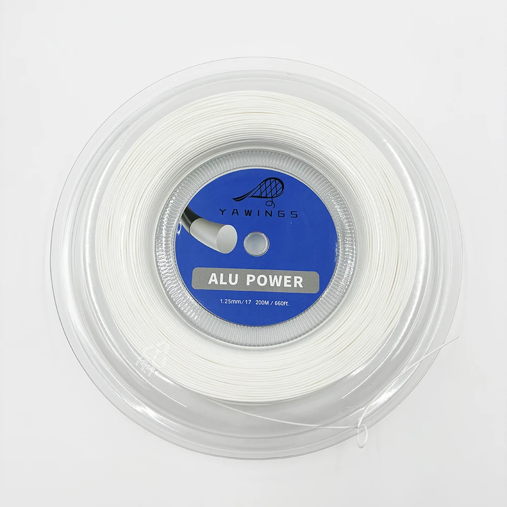 

Top sale Luxilon quality Big Banger Alu Power Tennis Racket String Reel white Color 200m 1.25mm