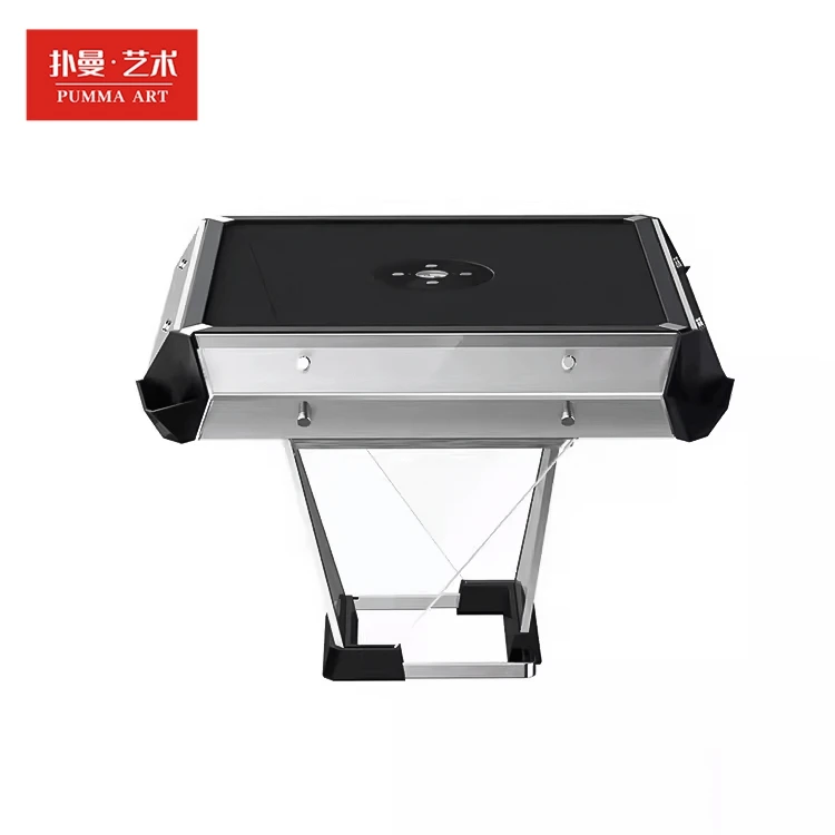 Crystal mahjong table steel protective glass automatic Black Warrior mahjong machine High-end clubhouse club table