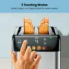 4 Slice Digital Toaster, 6 Shade Settings, Stainless Steel Toaster 4 Slice with Extra-Wide Slots, Thick Bread Toaster 5