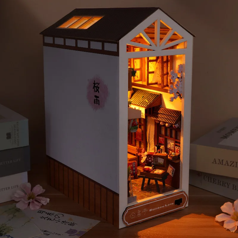 Diy Paper Dollhouse With Furniture Miniature Shop Toys Children Girl Boy  For Toys Birthday Gifts - Doll Houses - AliExpress