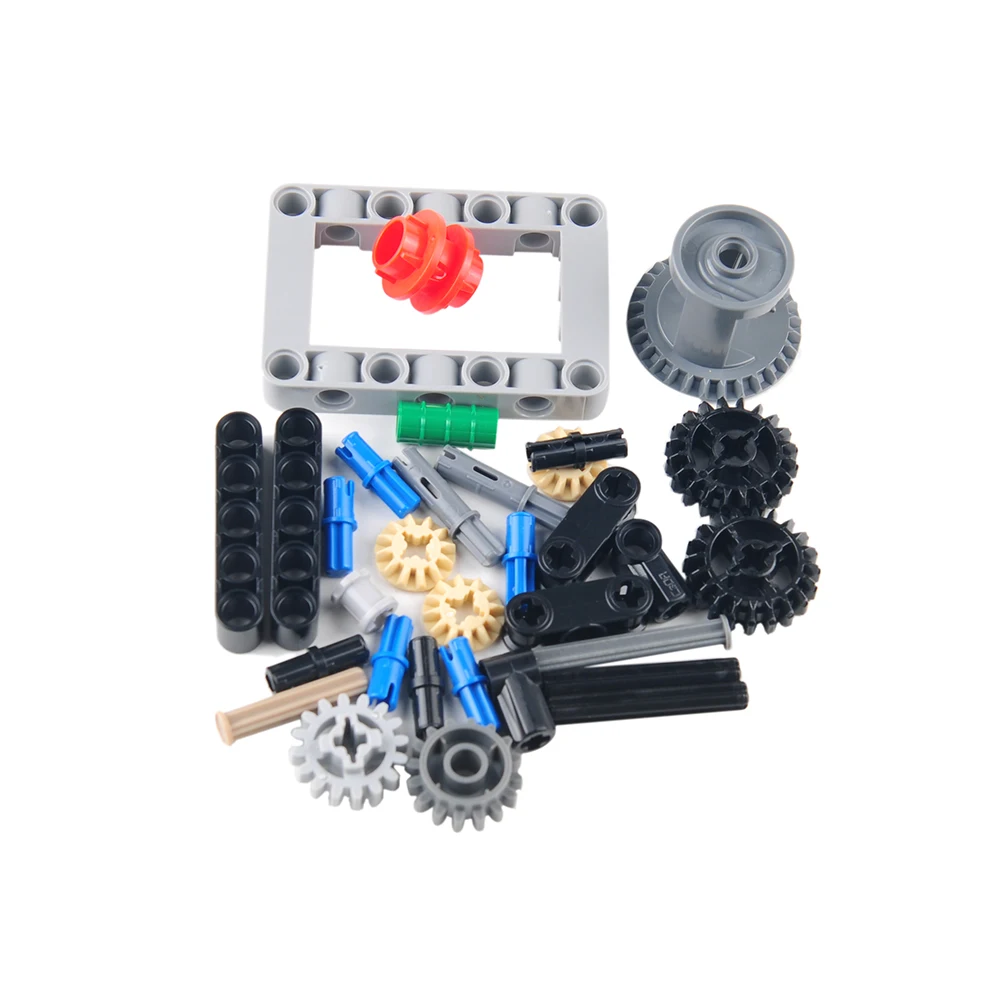MOC-31031 Differential Lock Building Block Technical Parts Small Particle Bricks Accessory Kit for Car Toys 레고 테크닉 호환 #T25