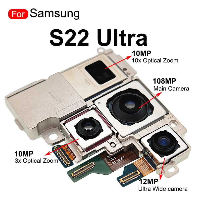For Samsung Galaxy S22 Ultra Front Back Main 108MP + 12MP Ultra