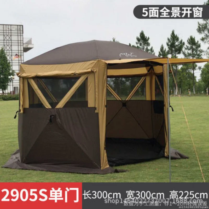 

Outdoor Camping Canopy6 8 Person Fully Automatic Awning Tent Windproof Anti Mosquito Car Team Party Beach BBQ Pergola