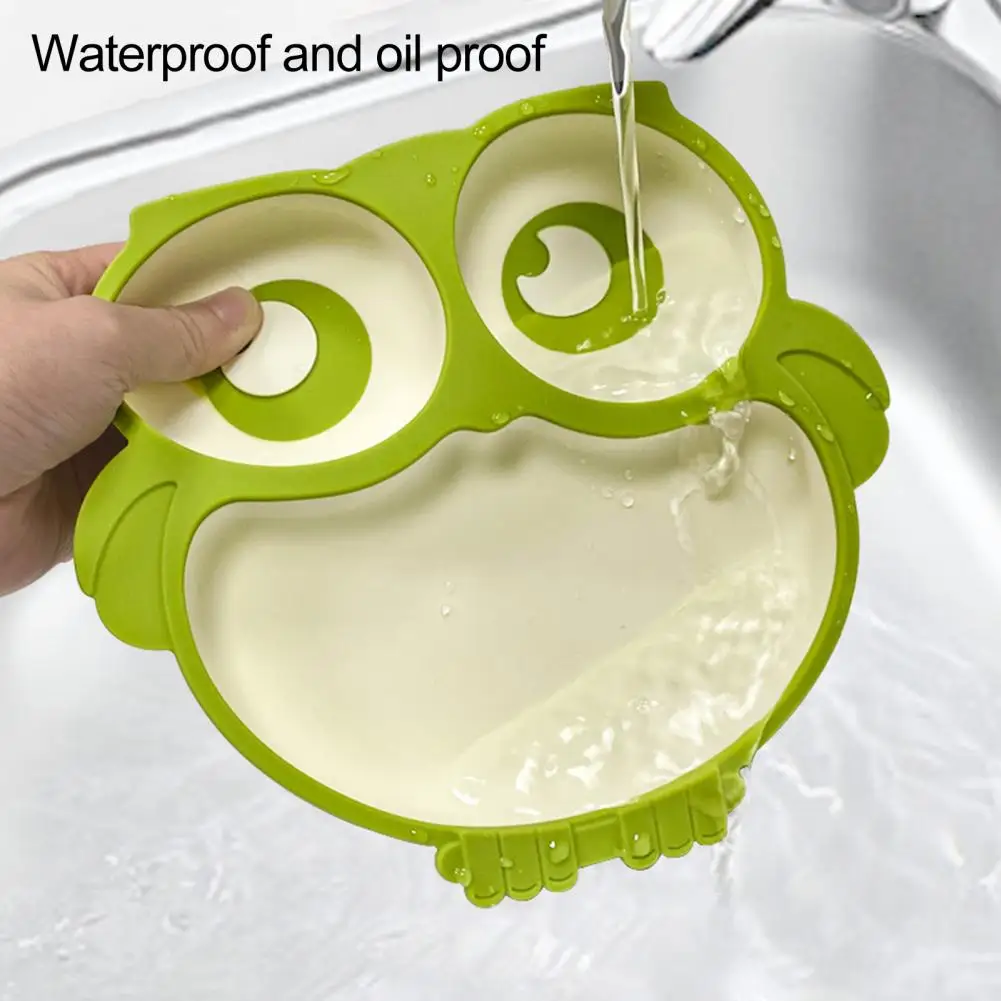

Dinner Plate Durable Non-slip Bottom Compartment Design Household Supplies Kids Dinner Plate Baby Divided Dish