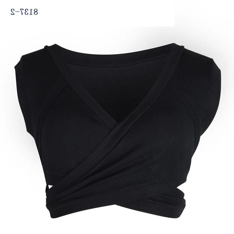 WQM Women's Sleeveless Strap Exposed Navel Short Pullover Vest Outerwear and Inner Layering Bottom Top for Women's Summer Wear