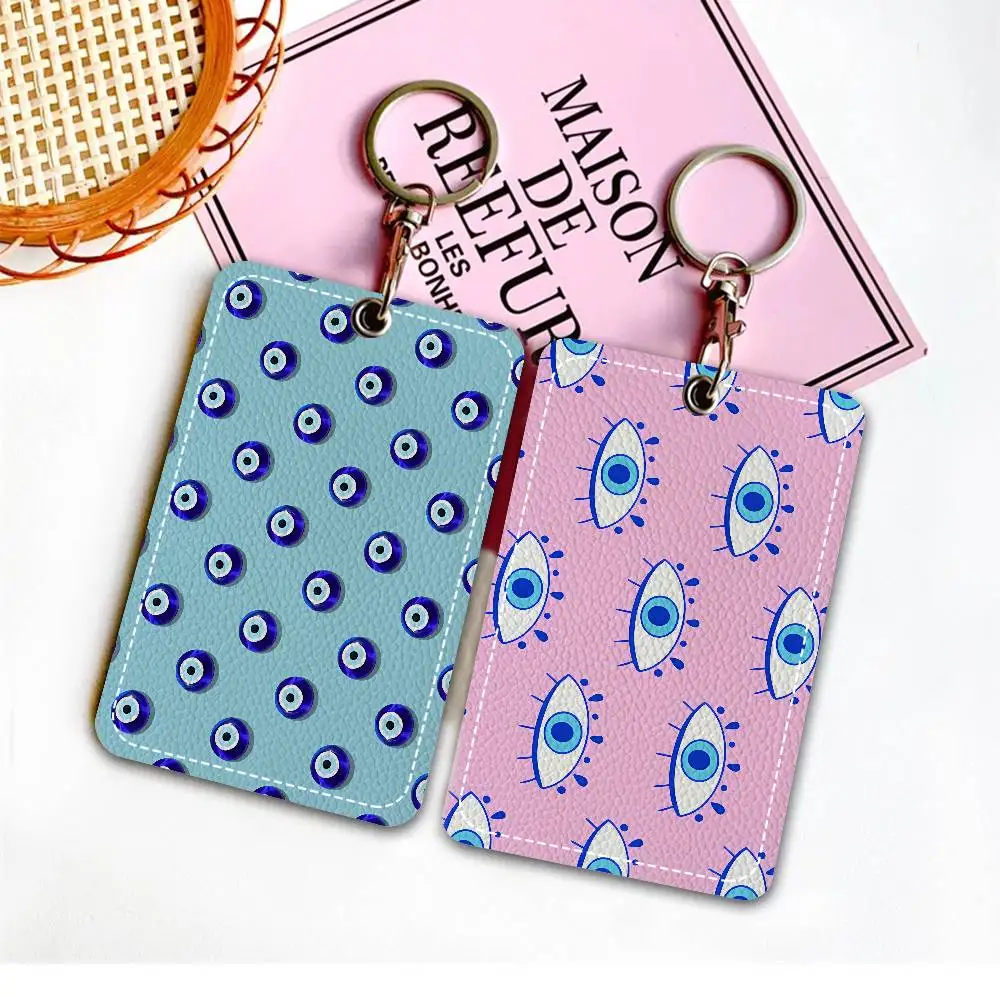 E-Evil E-Eye 사무용품 남성 및 여성 신용카드 열쇠고리 학생증 ID 카드 홀더 자격증 홀더 카드