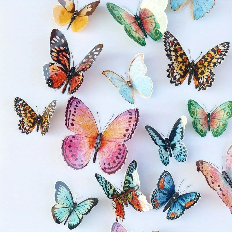 36pcs Watercolor Butterfly Decor Set 3