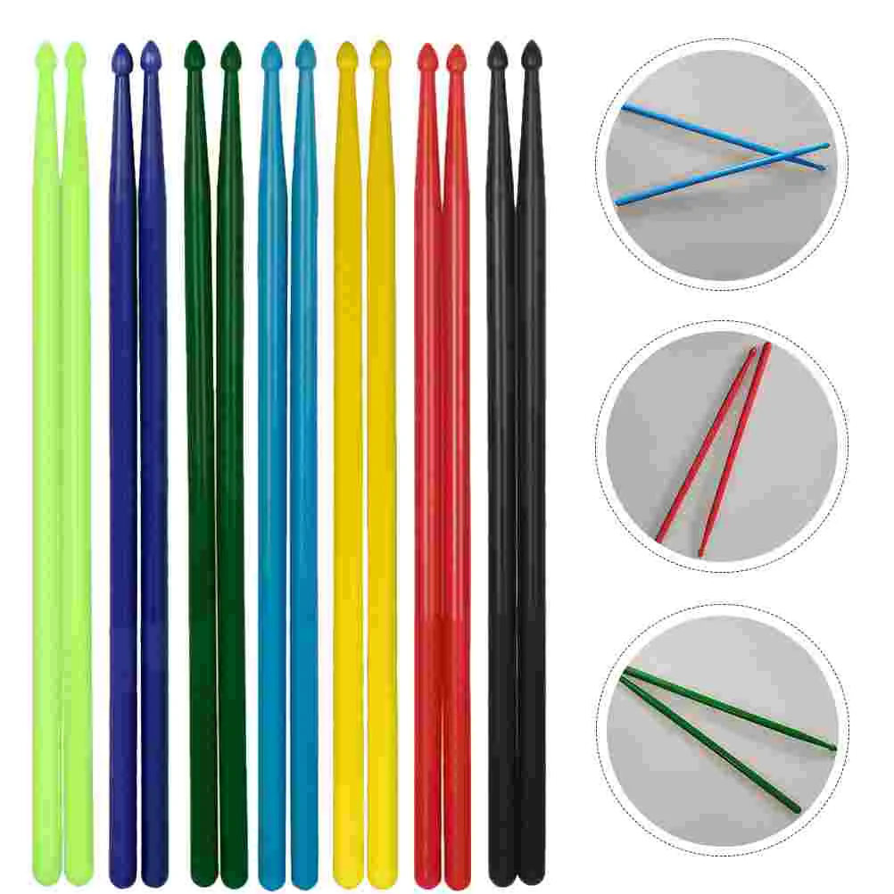 

7 Pairs Lightweight Accessories Flute Storage Bag Percussion Drumstick Nylon Rod Musical Hammer