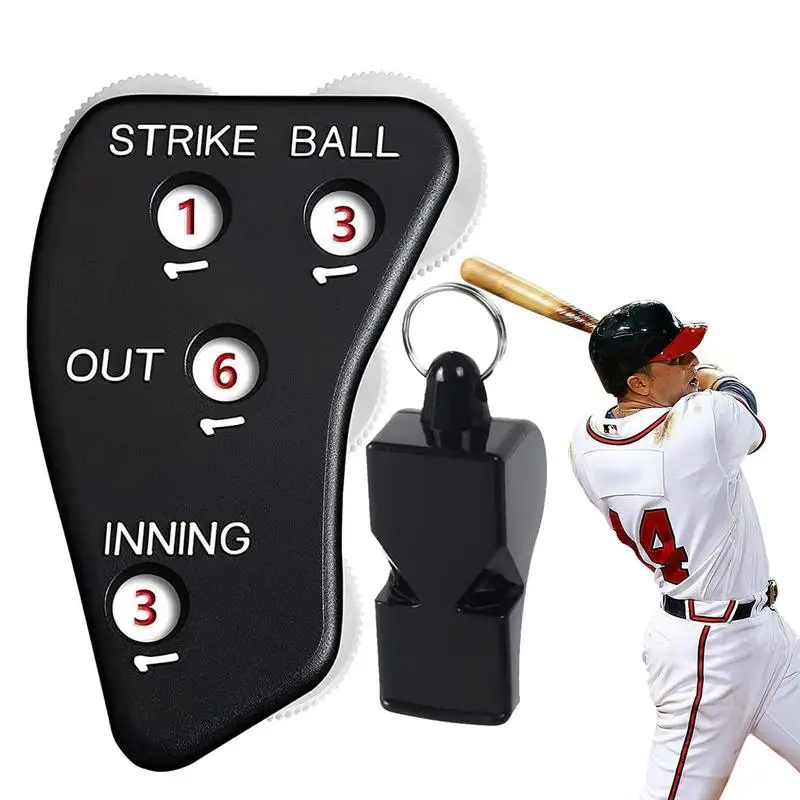 

Baseball Referee Scorer Baseball Game Counter Clicker Non-Slip Gear Design Outdoor Sports Accessory For Showing Balls Outs