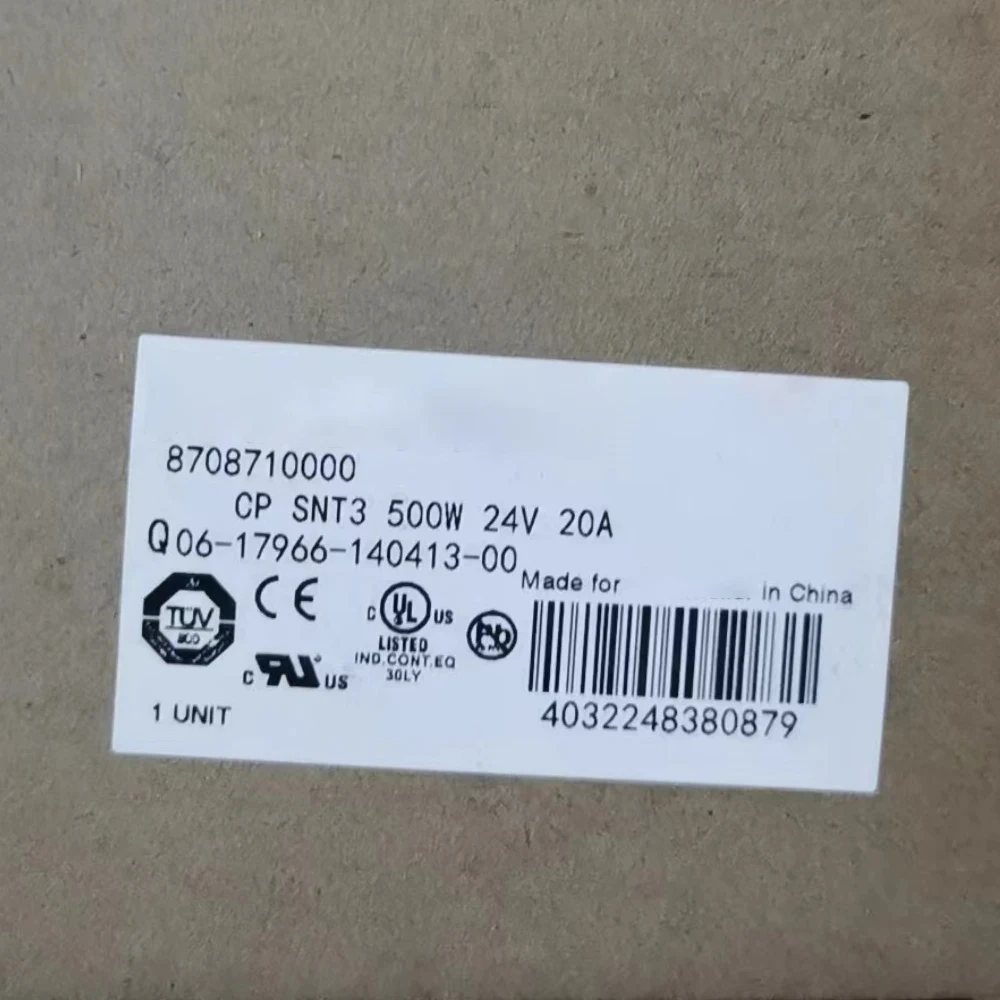 8708710000 For Weidmuller Power Supply CP SNT3 500W 24V 20A 3 8708710000 For Weidmuller Power Supply CP SNT3 500W 24V 20A