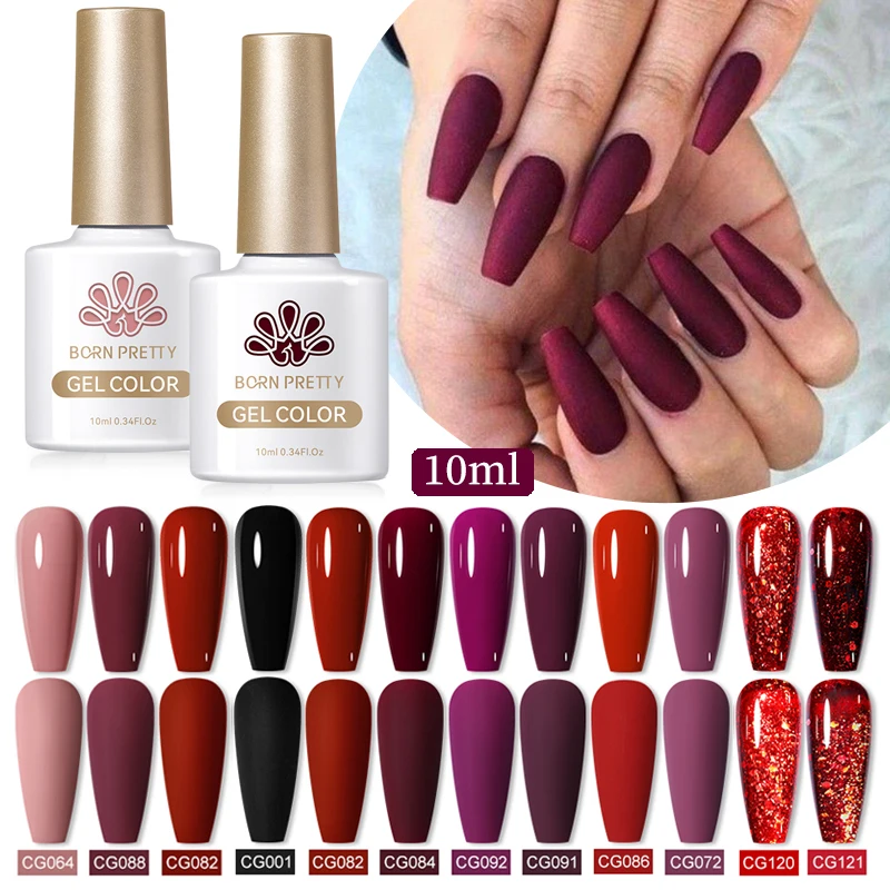 Vibrant Matte Red Gel Nail Polish - Long-Lasting Semi-Permanent Manicure Varnish, 10ml