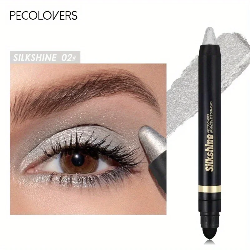 Smoky Eyeshadow Pencil Stick Waterproof Pearlescent Metallic Glitter Eye Shadow Highlighter Pen Makeup Tool