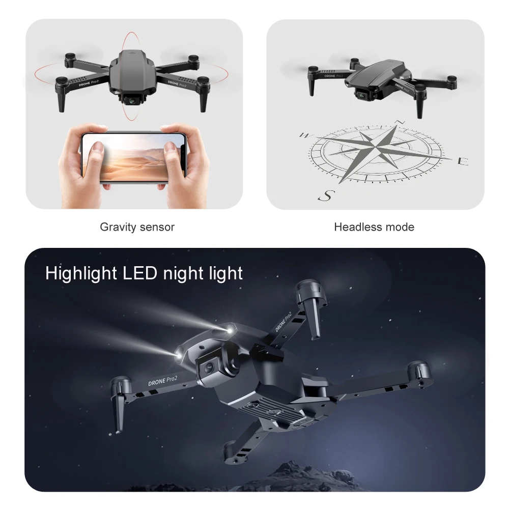 E99 RPO RC Drone 4K Professional with camera hd 4k WiFi Fpv Drone Real-time Transmission Dual Camera Quadcopter Helicopter Toys camoro quadcopter drone with camera