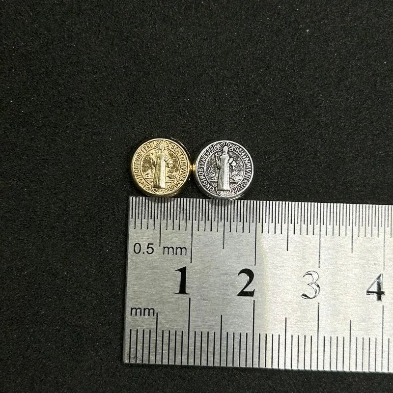 30 조각 세인트 베네딕트 메달 비즈 예수 십자가 카톨릭 산 베니토 커넥터 DIY 목걸이에 대한 매력 액세서리 만들기