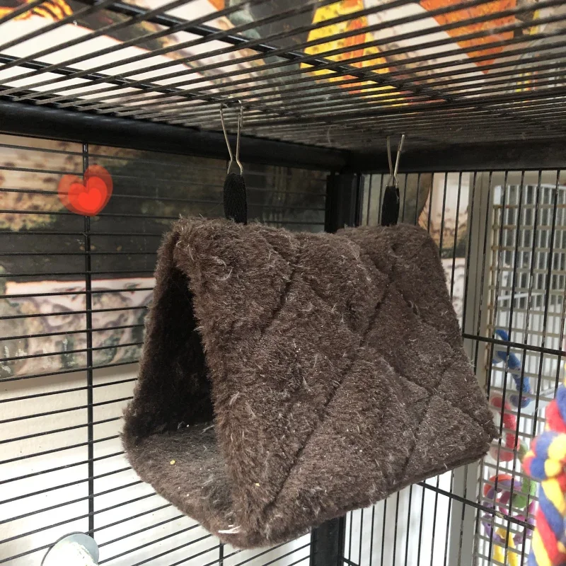 Pet Bird Parrot Cages Warm Hammock Hut Tent Fashion Bed Hanging Cave for Sleeping and Hatching Cage Decoration bird cage bed