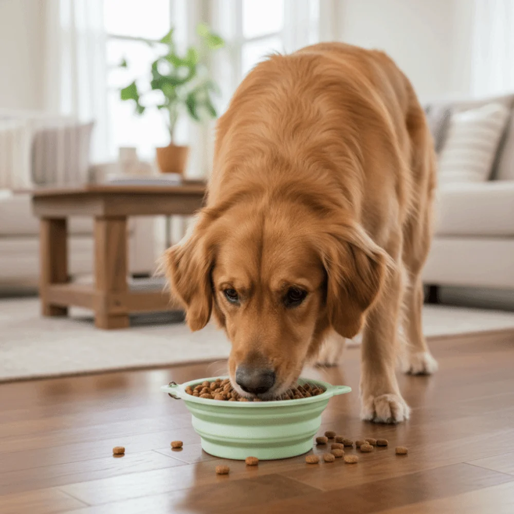 Macaron Color Folding Portable Pet Bowl Silicone with Hanging Hook Slow Food Feeder Suction Cup Pet Food Water Bowl Travel