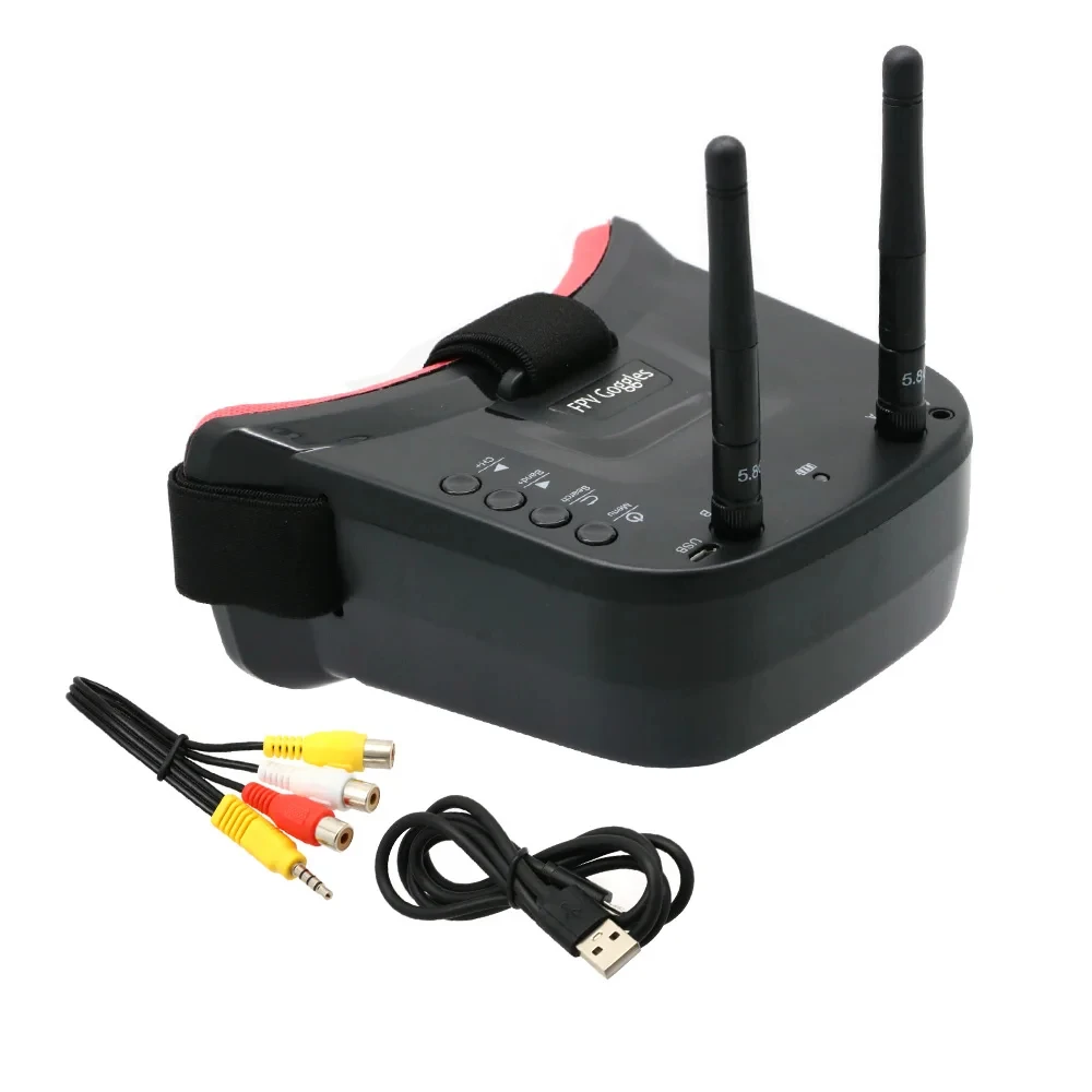 Lunettes FPV VR009 5.8GHz 48CH DVR 1200mAh pour Drone