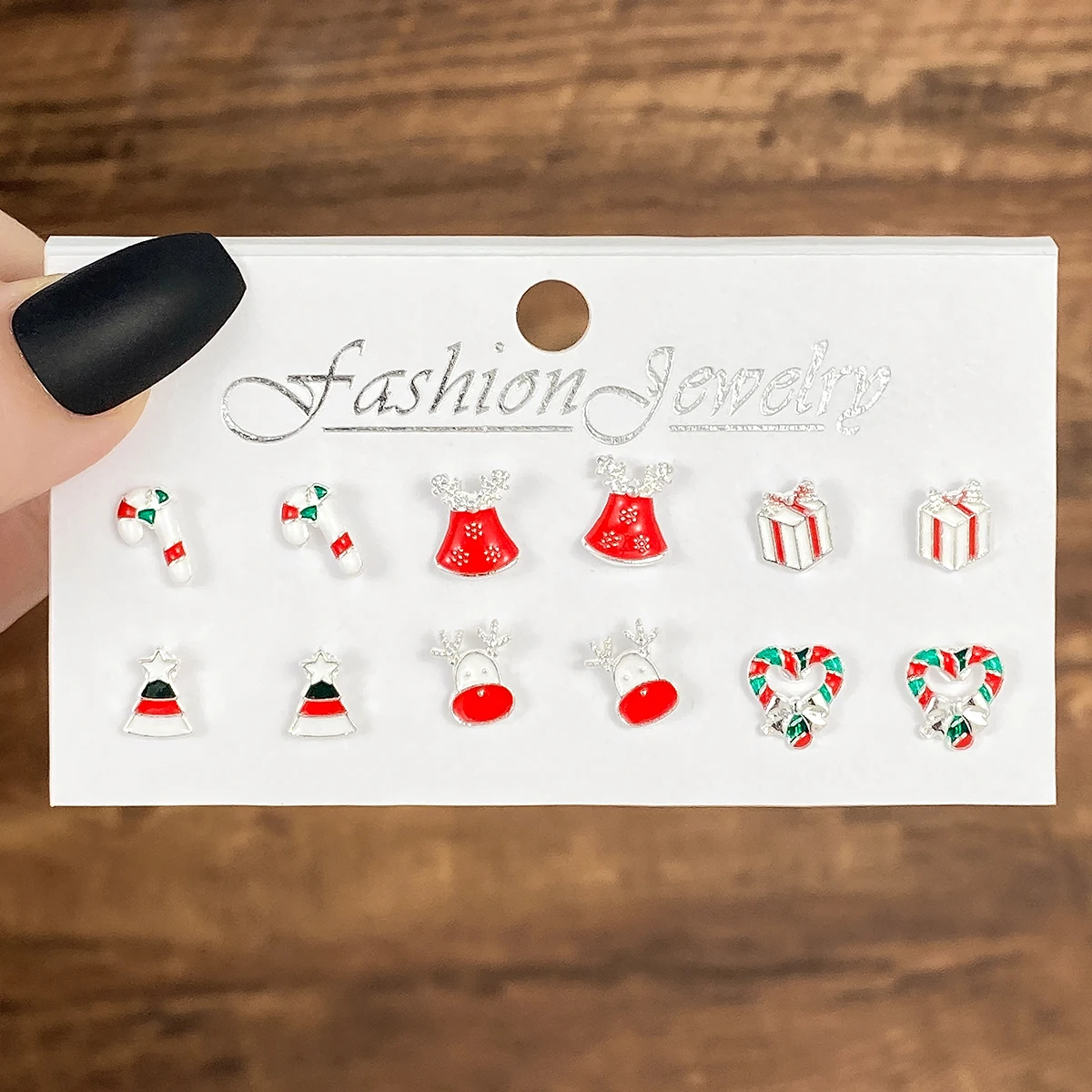 New Christmas Snowflake Santa Claus Tree Deer Bell Glove Snowflake Drop Earrings for Women Girls Party Holiday New Year Jewelry Drop Earrings Dangle Earrings